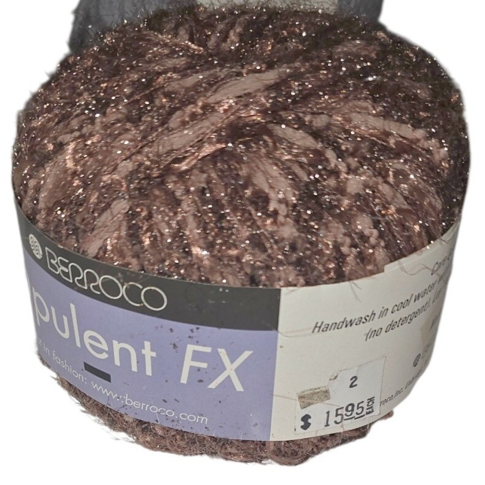 Berroco Opulent FX Novelty Yarn 1891 Metallic Eyelash Sparkle in Italy 2.3oz